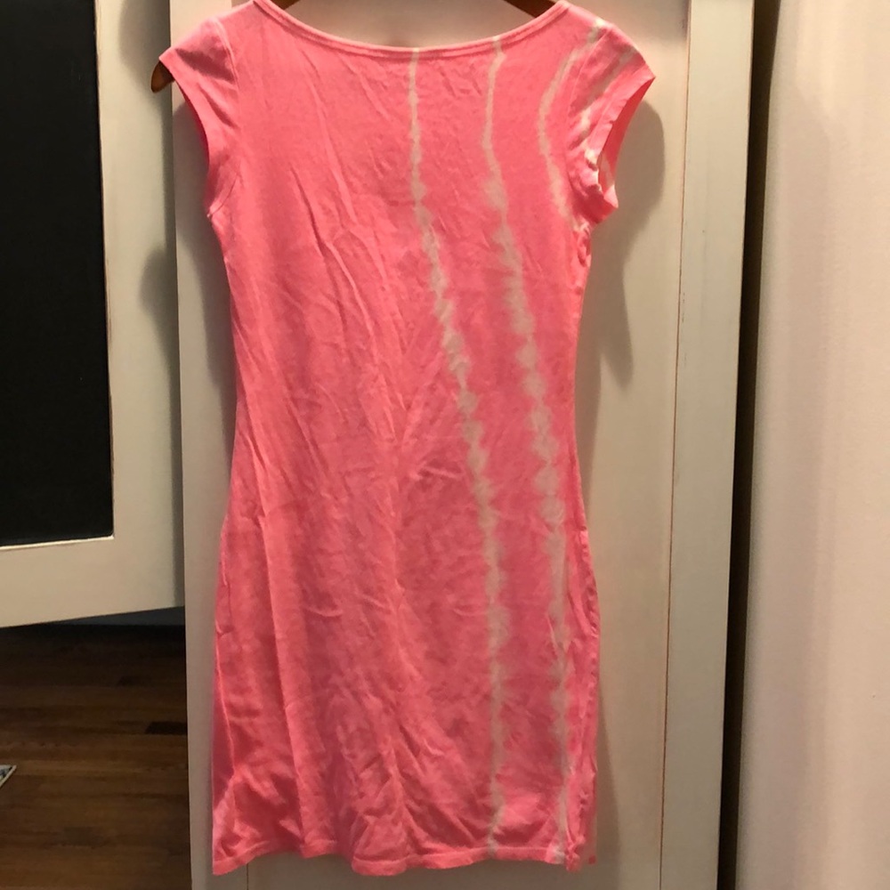 Nwot never worn pink tie dye mini dress sz sm barbie style!